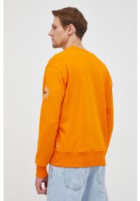 Save The Duck bluza kolor pomarańczowy z nadrukiem. Okazja: na co dzień. Kolor: pomarańczowy. Materiał: bawełna. Wzór: nadruk. Styl: casual #3