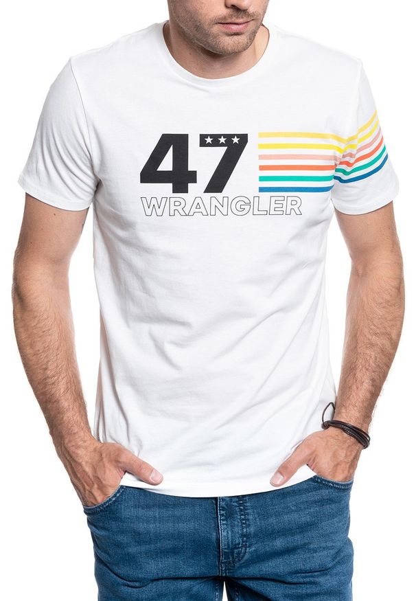 Wrangler - WRANGLER SS RAINBOW TEE OFF WHITE W7F1FK737 112131797