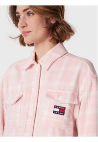 Tommy Jeans Koszula DW0DW15035 Różowy Relaxed Fit. Kolor: różowy. Materiał: syntetyk #3