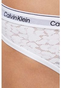 Calvin Klein Underwear stringi kolor biały z koronki. Kolor: biały. Materiał: koronka. Wzór: koronka #2