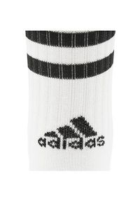 Adidas - adidas Skarpety wysokie unisex 3-Stripes Cushioned Crew Socks 3 Pairs HT3458 Biały. Kolor: biały