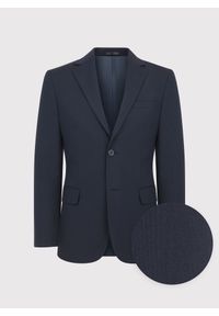 Pako Lorente - PAKO LORENTE – Granatowa marynarka garniturowa. Okazja: na studniówkę. Kolor: niebieski. Materiał: wiskoza, poliester, elastan. Styl: klasyczny, młodzieżowy