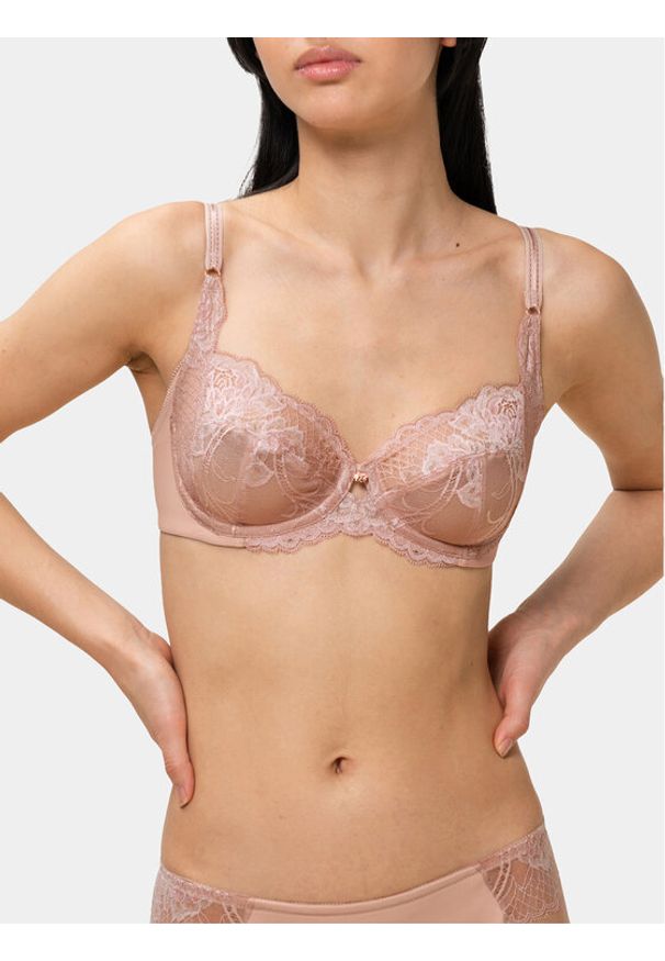 Triumph Biustonosz z fiszbiną Wild Peony Florale 10209608 Różowy. Kolor: różowy. Materiał: syntetyk