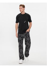 Karl Lagerfeld Jeans T-Shirt 240D1705 Czarny Regular Fit. Kolor: czarny. Materiał: bawełna