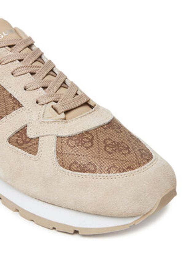 Guess Sneakersy FMTTRE ELL12 Beżowy. Kolor: beżowy. Materiał: zamsz, skóra