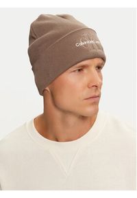 Calvin Klein Czapka Mono Logo Embro K50K512460 Brązowy. Kolor: brązowy. Materiał: materiał, bawełna