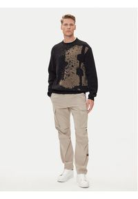 G-Star RAW - G-Star Raw Sweter Sprayed 89 D27772-D488 Czarny Relaxed Fit. Kolor: czarny. Materiał: bawełna #4