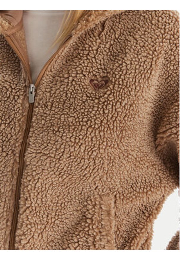 Roxy Polar City Track Brązowy Regular Fit. Kolor: brązowy. Materiał: syntetyk