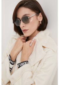 Vogue - VOGUE okulary przeciwsłoneczne damskie kolor szary. Kolor: szary