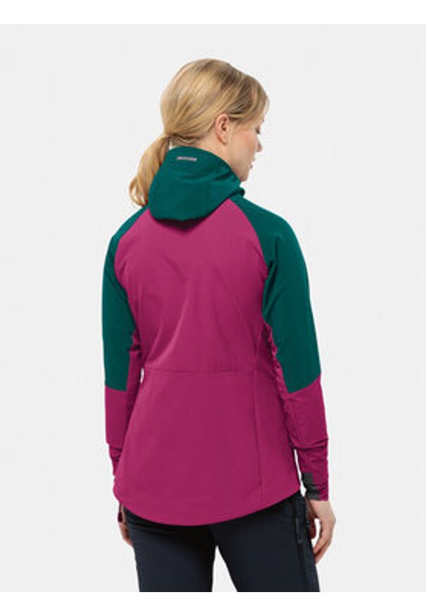 Jack Wolfskin Kurtka softshell Alpspitze Hoody 1307751 Zielony Regular Fit. Kolor: zielony. Materiał: syntetyk