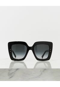 Jimmy Choo - JIMMY CHOO - Czarne okulary przeciwsłoneczne Auri. Kształt: okrągłe. Kolor: czarny. Materiał: materiał #5