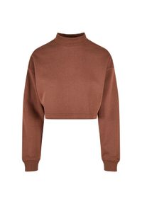 Damska oversizowa bluza z kołnierzem typu crew neck Urban Classics. Kolor: brązowy #1