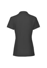 FRUIT OF THE LOOM - Damska Koszulka Polo Premium. Typ kołnierza: polo. Kolor: czarny