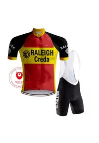 Camisola de ciclismo Retro TI-Raleigh - REDTED. Kolor: pomarańczowy, różowy. Materiał: poliester