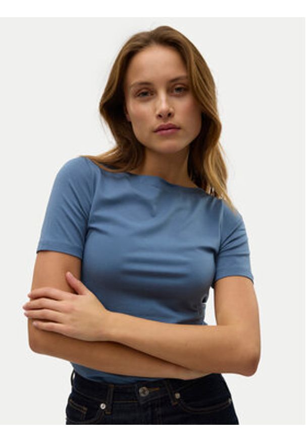 Vero Moda T-Shirt Panda 10231753 Niebieski Regular Fit. Kolor: niebieski. Materiał: bawełna