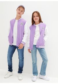 bonprix - Bluza rozpinana dziecięca w stylu college. Kolor: fioletowy #1