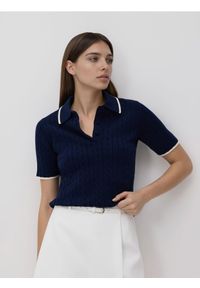 Reserved - Spódnico-szorty z paskiem - biały. Kolor: biały. Materiał: wiskoza, tkanina #1