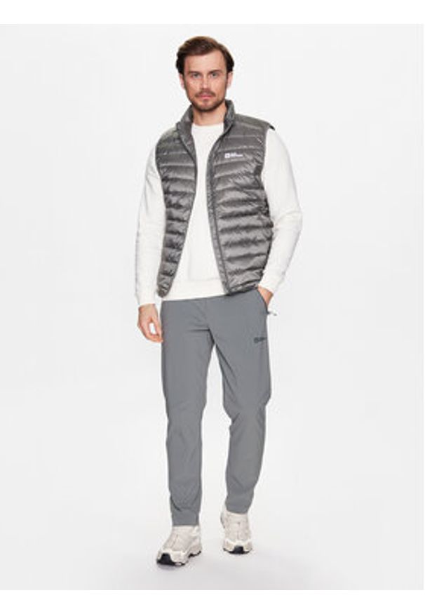 Jack Wolfskin Kamizelka Pack & Go Down 1207011 Szary Regular Fit. Kolor: szary. Materiał: syntetyk