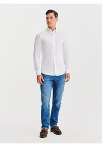 Pako Lorente - PAKO LORENTE – Biała bawełniana koszula męska. Kolor: czarny, biały, niebieski. Materiał: bawełna. Długość rękawa: długi rękaw. Długość: długie. Wzór: gładki #4