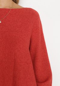 Born2be - Czerwony Sweter z Długim Rękawem Shi. Kolor: czerwony. Materiał: dzianina. Długość rękawa: długi rękaw. Długość: długie. Sezon: jesień, zima