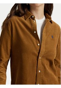 Polo Ralph Lauren Koszula 211A93203004 Brązowy jasny Regular Fit. Typ kołnierza: polo. Kolor: brązowy. Materiał: bawełna #6