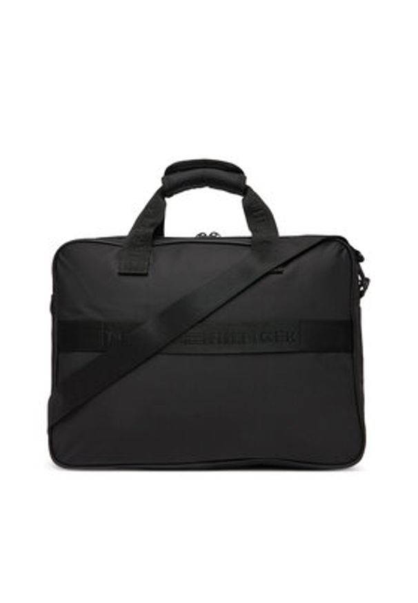TOMMY HILFIGER - Tommy Hilfiger Torba na laptopa Th Repreve Computer Bag AM0AM13466 Czarny. Kolor: czarny. Materiał: materiał