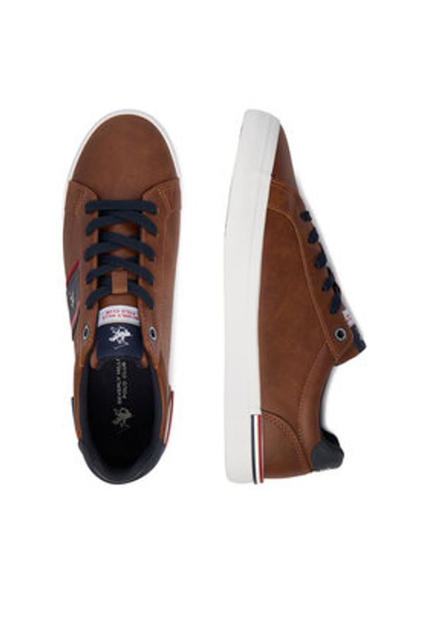 Beverly Hills Polo Club Sneakersy CEO-LUSITANO-01 Brązowy. Kolor: brązowy. Materiał: skóra