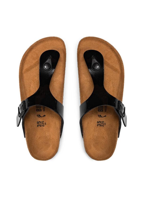 Birkenstock Japonki Gizeh Bs 0043663 Czarny. Kolor: czarny. Materiał: skóra