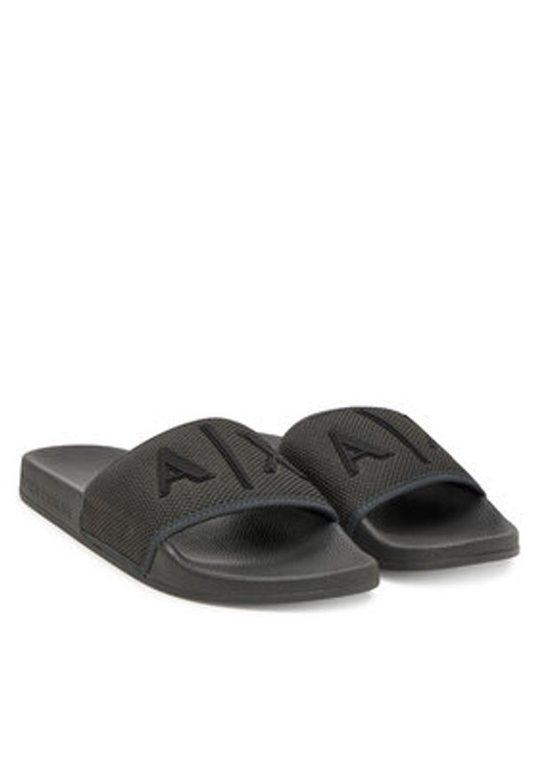 Armani Exchange Klapki XUP001 XV820 R401 Czarny. Kolor: czarny. Materiał: materiał