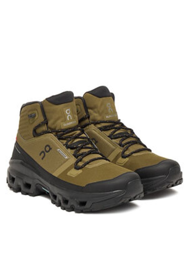 On Trekkingi Cloudrock Mid Wp 3MF10161473 Khaki. Kolor: brązowy. Materiał: materiał. Sport: turystyka piesza