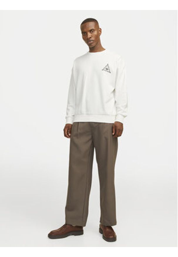 Jack & Jones Bluza Mystic 12257735 Biały Relaxed Fit. Kolor: biały. Materiał: syntetyk