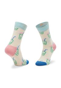 Happy-Socks - Happy Socks Zestaw 3 par wysokich skarpet dziecięcych XKTRA08-2000 Niebieski. Kolor: niebieski. Materiał: materiał #3