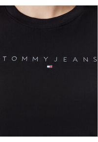 Tommy Jeans T-Shirt Tonal Linear DW0DW20315 Czarny Slim Fit. Kolor: czarny. Materiał: bawełna #5