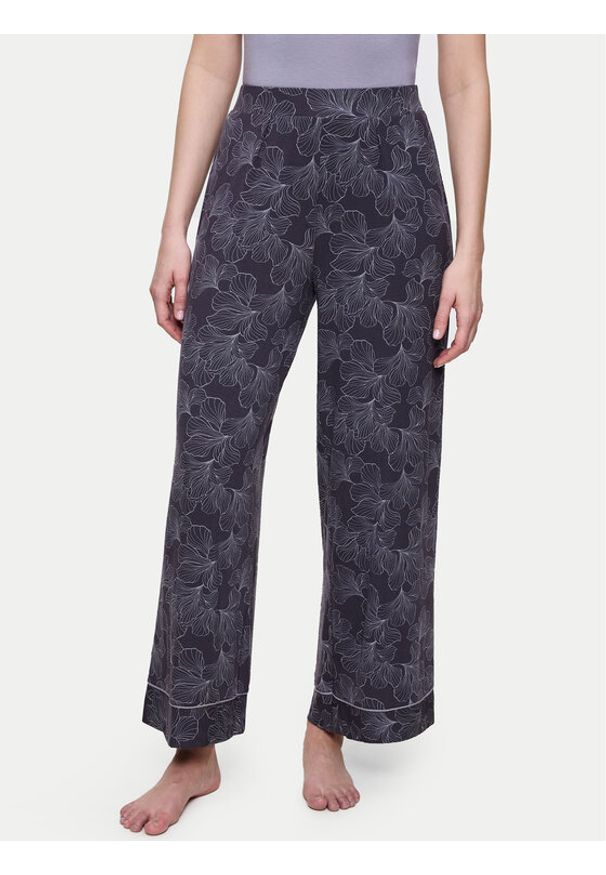 Triumph Spodnie piżamowe Aura Spotlight 10222614 Szary Relaxed Fit. Kolor: szary