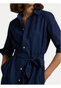 Polo Ralph Lauren Sukienka koszulowa 211963031 Granatowy Regular Fit. Typ kołnierza: polo. Kolor: niebieski. Materiał: bawełna. Typ sukienki: koszulowe #4