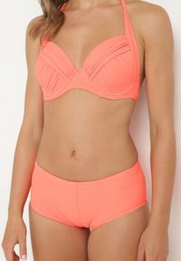 Born2be - Pomarańczowe Bikini z Ozdobnymi Marszczeniami i Usztywnianą Górą Ireviana. Kolor: pomarańczowy #2
