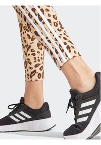 Adidas - adidas Legginsy Essentials IS2149 Beżowy Slim Fit. Kolor: beżowy. Materiał: bawełna