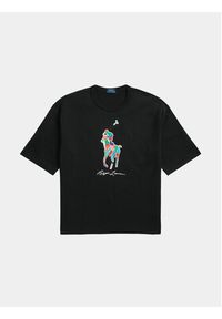 Polo Ralph Lauren T-Shirt 710926611002 Czarny Relaxed Fit. Typ kołnierza: polo. Kolor: czarny. Materiał: bawełna #4