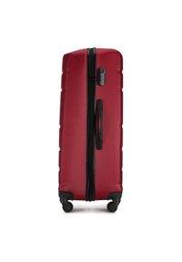 Wittchen - Duża walizka z ABS-u żłobiona czerwona. Kolor: czerwony. Materiał: guma. Styl: klasyczny #9