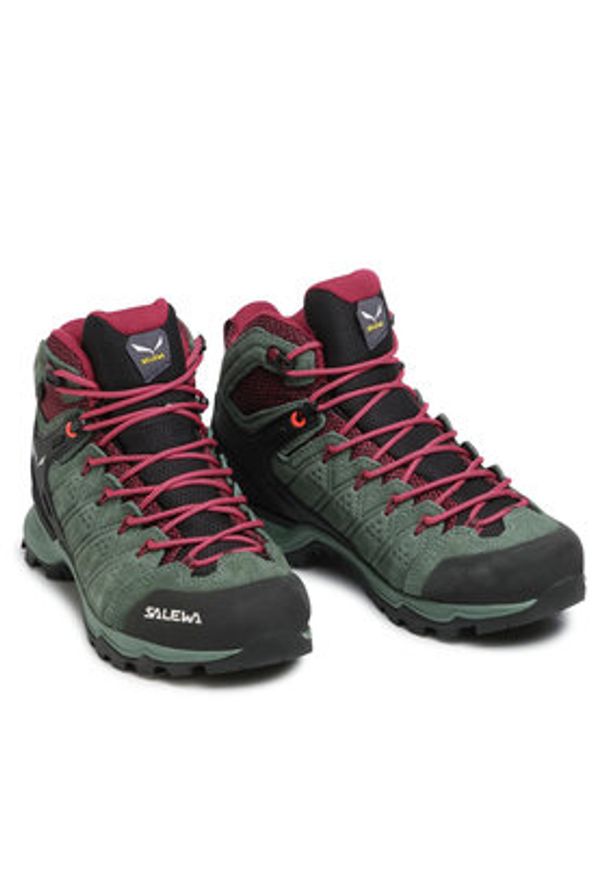 Zielone buty trekkingowe Salewa
