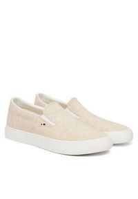 TOMMY HILFIGER - Tommy Hilfiger Tenisówki Harlem Core Ii Slip On Chambray FM0FM05819 Beżowy. Zapięcie: bez zapięcia. Kolor: beżowy. Materiał: materiał #2