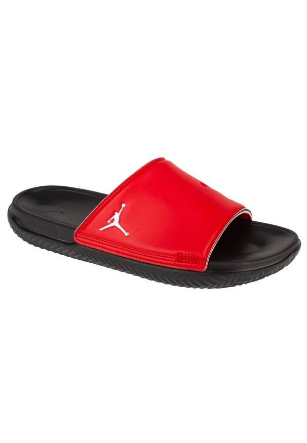 Klapki Nike Air Jordan Play Side Slides M DC9835-601 czerwone. Okazja: na plażę. Kolor: czerwony. Materiał: syntetyk, materiał