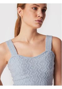 Guess Top Blaire W2BR59 Z2QA0 Błękitny Slim Fit. Kolor: niebieski. Materiał: syntetyk