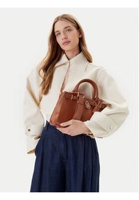 TOMMY HILFIGER - Tommy Hilfiger Torebka American Icon Mini Tote Leather AW0AW17188 Brązowy. Kolor: brązowy. Materiał: skórzane #6