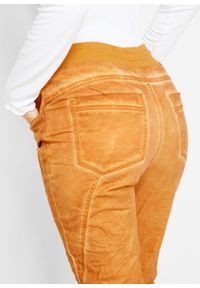 Spodnie bojówki z efektem "used" bonprix miodowy. Kolor: pomarańczowy #5