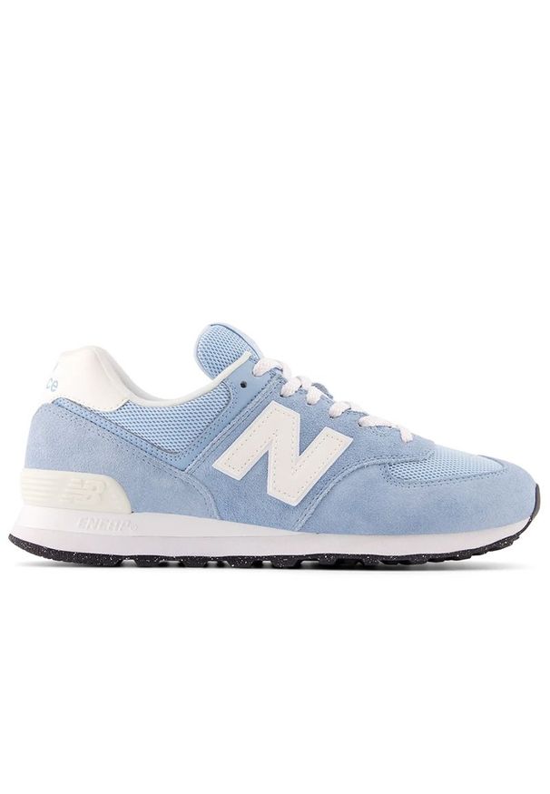 Buty New Balance U574GWE - niebieskie. Kolor: niebieski. Materiał: guma, syntetyk, zamsz, materiał, skóra. Szerokość cholewki: normalna. Model: New Balance 574