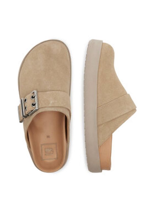 G-Star RAW - G-Star Raw Klapki BROOKE-25SS452 Beżowy. Kolor: beżowy. Materiał: zamsz, skóra