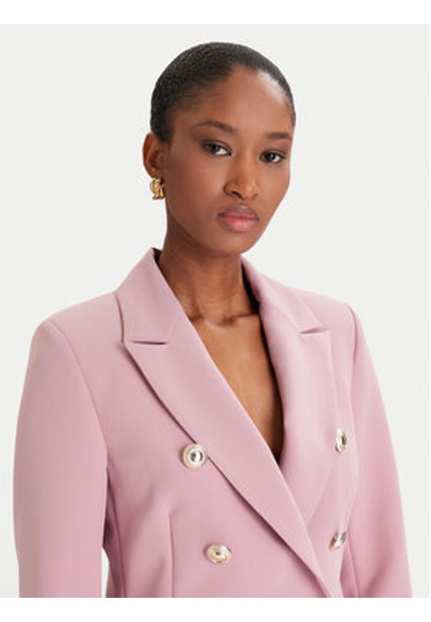 Rinascimento Marynarka CFC0126227003 Różowy Slim Fit. Kolor: różowy. Materiał: syntetyk