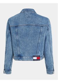 Tommy Jeans Kurtka jeansowa Izzie DW0DW16715 Niebieski Slim Fit. Kolor: niebieski. Materiał: bawełna