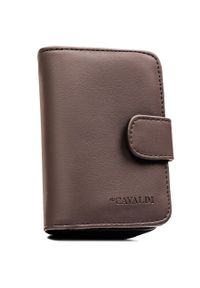 4U CAVALDI - Brązowy portfel damski ze skóry ekologicznej zamykany na zatrzask i suwak 4U Cavaldi K-030B-BL. Kolor: brązowy. Materiał: skóra ekologiczna #1